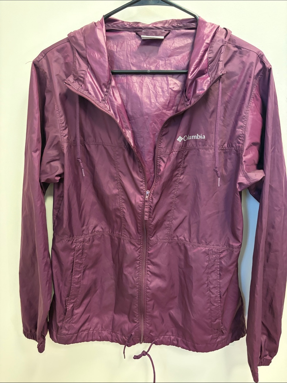 Columbia Women's Hooded Windbreaker Jacket - Plum